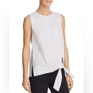 NWOT Dylan Gray White Sleeveless Tie-Front Top Size S